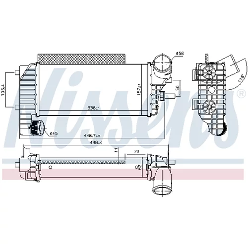 Chladič plniaceho vzduchu NISSENS 96251 - obr. 5