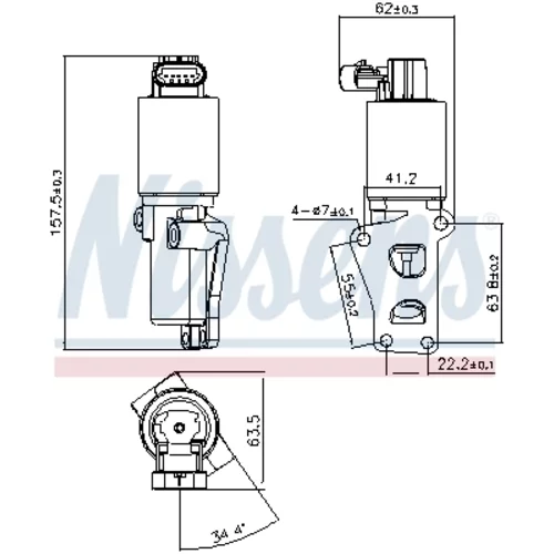 EGR ventil 98170 /NISSENS/ - obr. 6