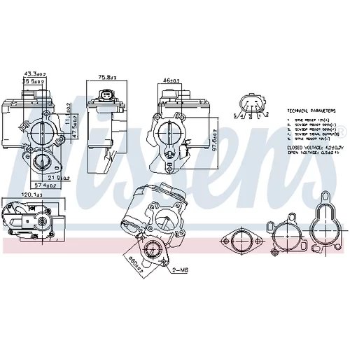 EGR ventil NISSENS 98261 - obr. 6