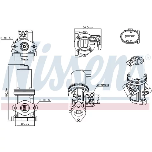 EGR ventil NISSENS 98308 - obr. 6