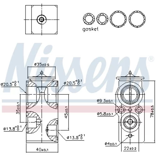 Expanzný ventil klimatizácie 999422 /NISSENS/
