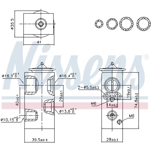 Expanzný ventil klimatizácie NISSENS 999438