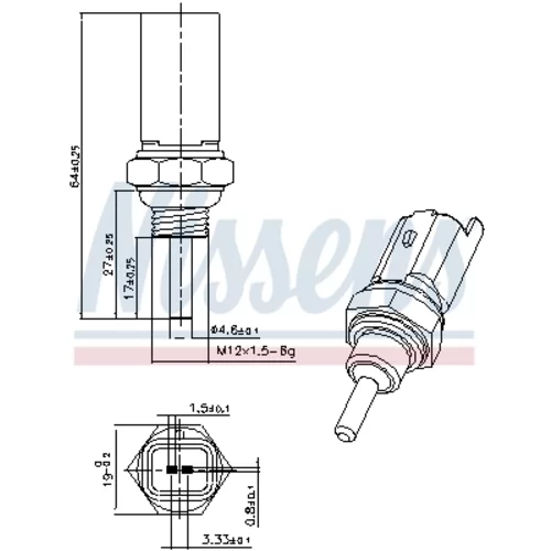 Snímač teploty chladiacej kvapaliny NISSENS 207034 - obr. 5