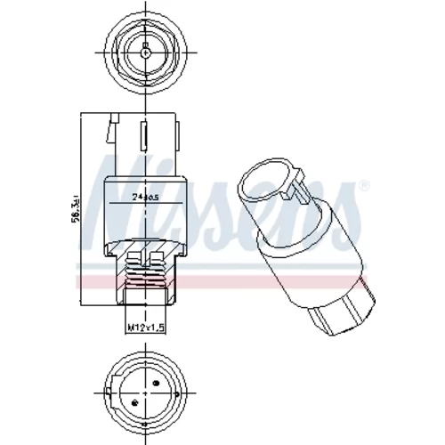 Tlakový spínač klimatizácie NISSENS 301001 - obr. 5