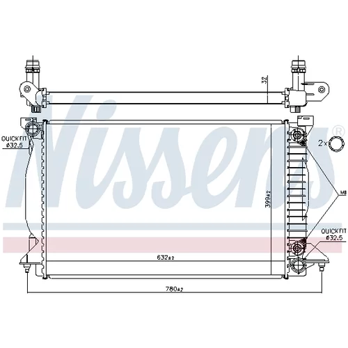 Chladič motora NISSENS 60303A - obr. 5