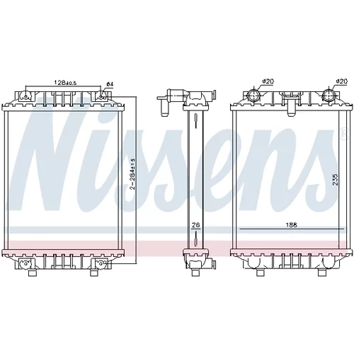 Chladič motora NISSENS 60351 - obr. 4