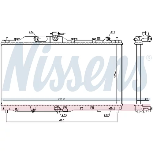 Chladič motora NISSENS 606109 - obr. 4