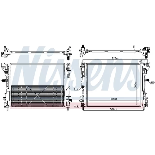 Chladič motora 606653 /NISSENS/ - obr. 4