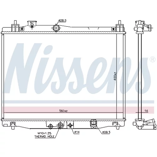 Chladič motora NISSENS 606707 - obr. 4