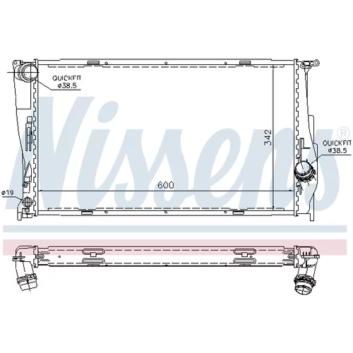 Chladič motora 60785A /NISSENS/ - obr. 5