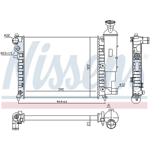 Chladič motora NISSENS 61358 - obr. 5