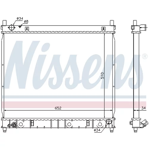 Chladič motora NISSENS 61642 - obr. 4