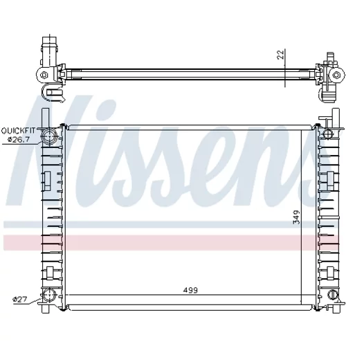 Chladič motora NISSENS 62027A - obr. 5