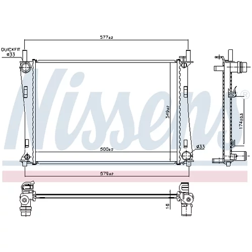 Chladič motora 62028A /NISSENS/ - obr. 4