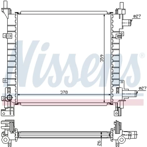 Chladič motora 62083A /NISSENS/ - obr. 4