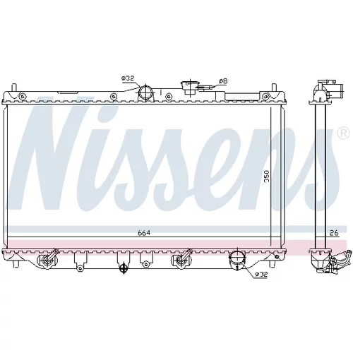 Chladič motora NISSENS 622831 - obr. 2