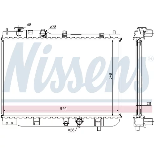 Chladič motora NISSENS 62431A - obr. 6