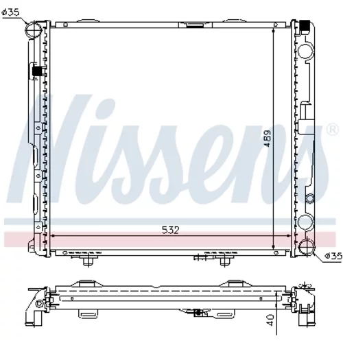 Chladič motora 62697A /NISSENS/ - obr. 4