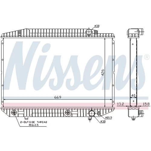 Chladič motora NISSENS 62727A - obr. 4