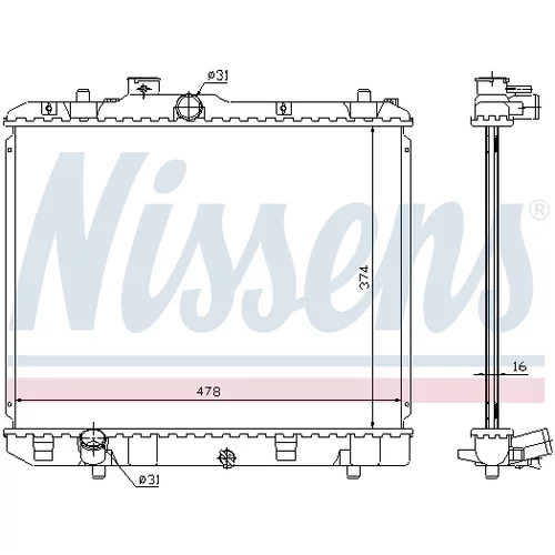 Chladič motora NISSENS 630707 - obr. 5