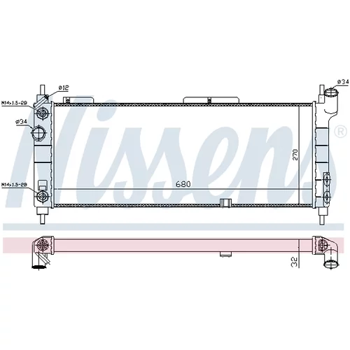 Chladič motora 632921 /NISSENS/ - obr. 4