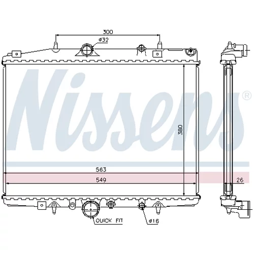 Chladič motora 63703 /NISSENS/ - obr. 4