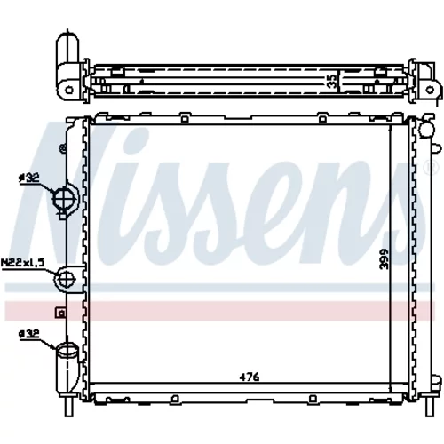 Chladič motora NISSENS 63855A - obr. 4