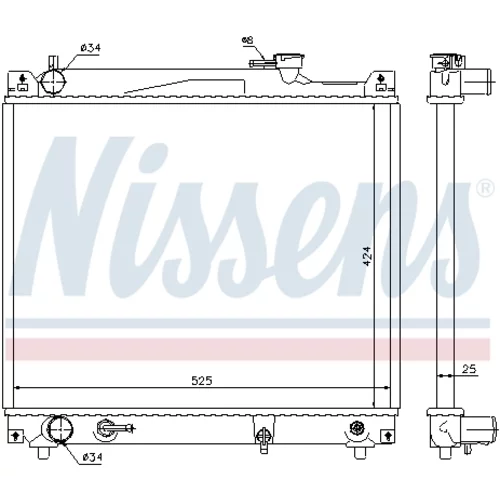 Chladič motora NISSENS 64159 - obr. 5