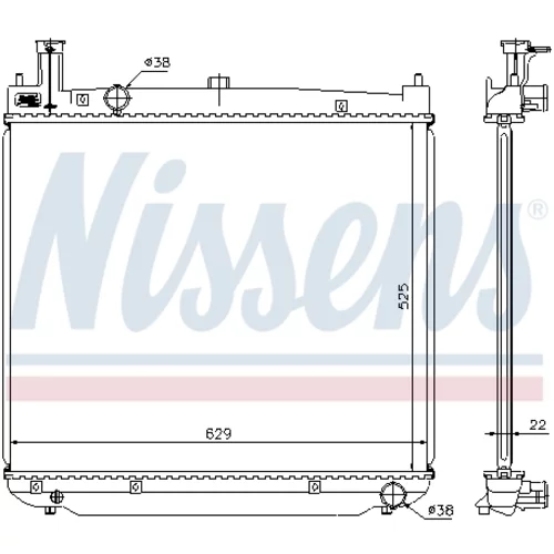 Chladič motora NISSENS 64649A - obr. 5