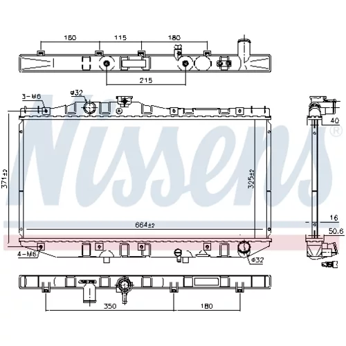 Chladič motora NISSENS 64713 - obr. 5