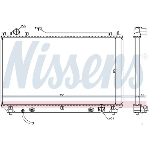 Chladič motora NISSENS 64764 - obr. 5