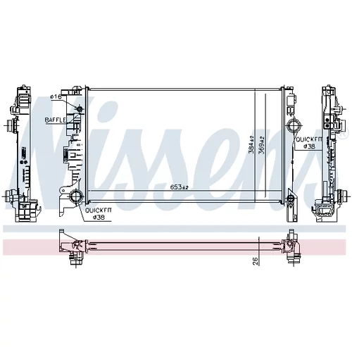 Chladič motora 65623 /NISSENS/ - obr. 4