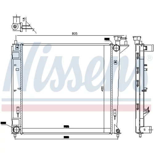 Chladič motora NISSENS 66762 - obr. 4