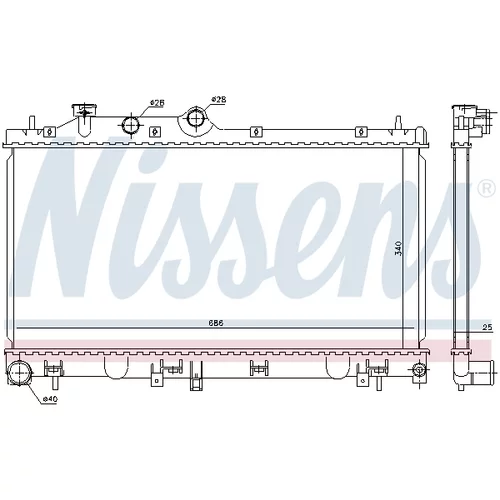 Chladič motora NISSENS 67721 - obr. 4