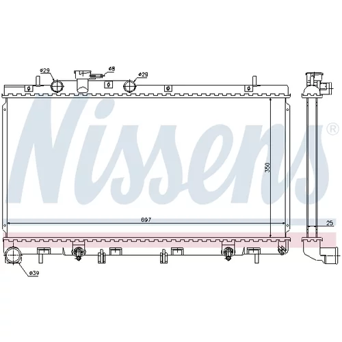 Chladič motora NISSENS 67729 - obr. 5