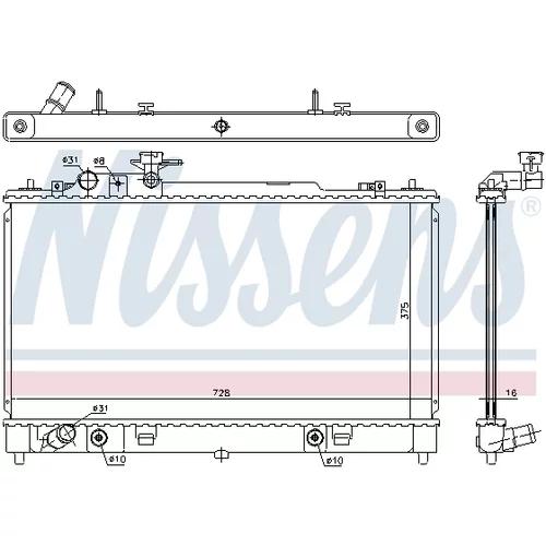 Chladič motora NISSENS 68550 - obr. 6