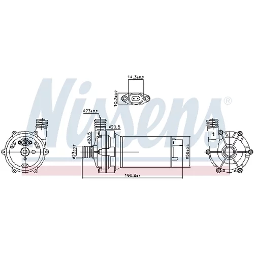 Vodné čerpadlo, chladenie motora 831062 /NISSENS/ - obr. 5