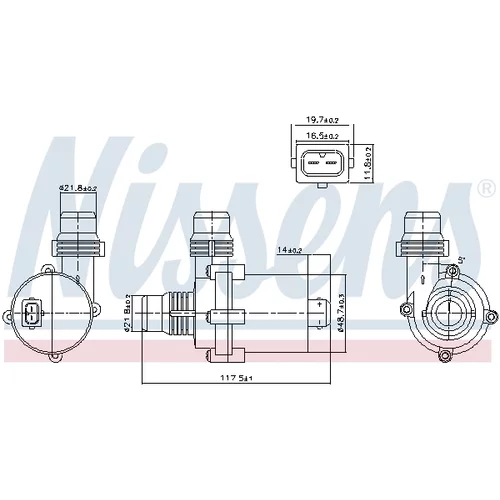 Vodné čerpadlo, chladenie motora 831119 /NISSENS/ - obr. 5