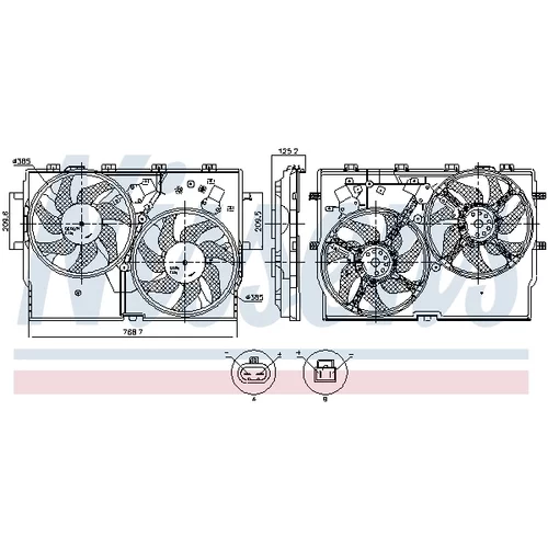 Ventilátor chladenia motora NISSENS 850002 - obr. 10