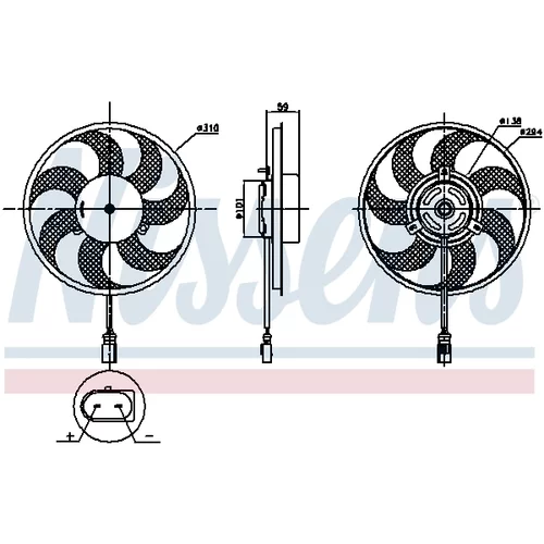 Ventilátor chladenia motora NISSENS 850030 - obr. 5