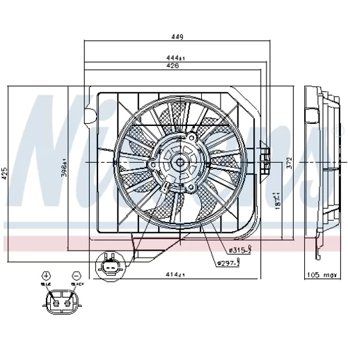 Ventilátor chladenia motora NISSENS 85091 - obr. 5