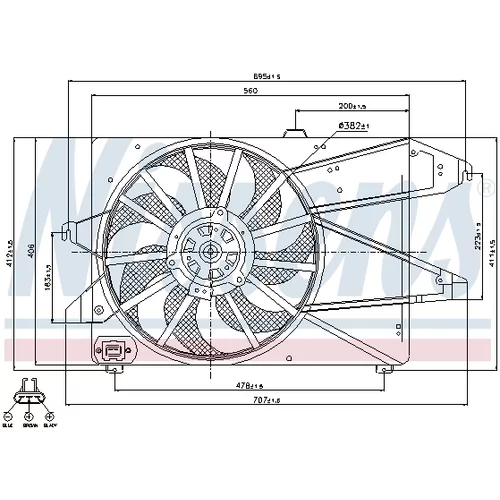 Ventilátor chladenia motora NISSENS 85191 - obr. 5