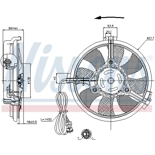 Ventilátor chladenia motora NISSENS 85519 - obr. 5