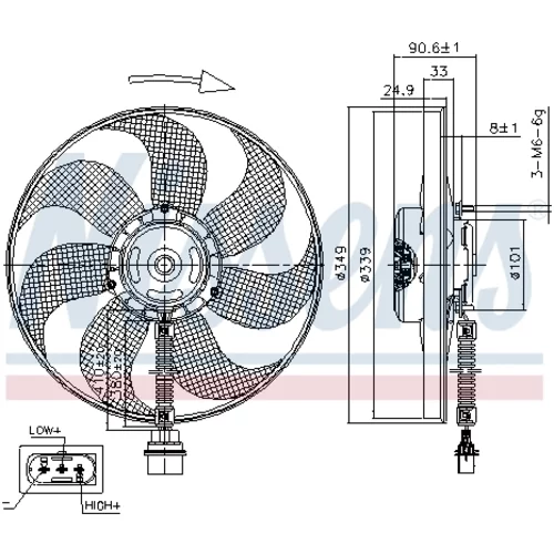 Ventilátor chladenia motora NISSENS 85544 - obr. 5