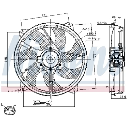 Ventilátor chladenia motora NISSENS 85606 - obr. 5