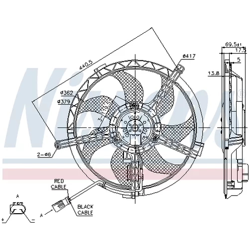 Ventilátor chladenia motora NISSENS 85632 - obr. 5