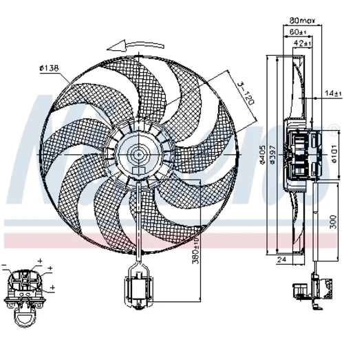 Ventilátor chladenia motora NISSENS 85748 - obr. 5