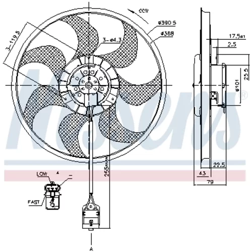 Ventilátor chladenia motora NISSENS 85777 - obr. 5