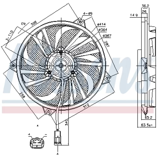 Ventilátor chladenia motora NISSENS 85789 - obr. 5