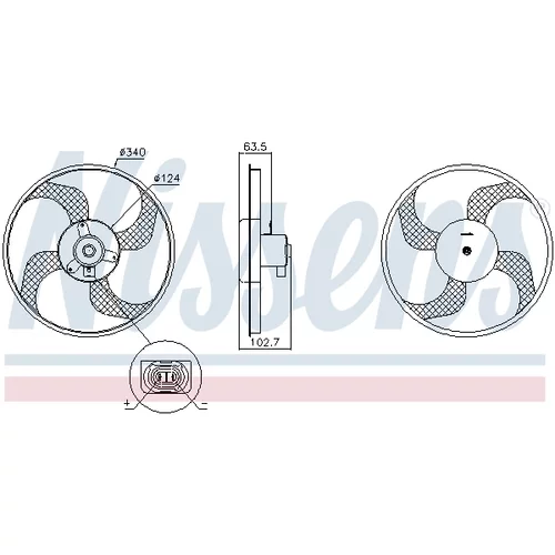 Ventilátor chladenia motora NISSENS 85928 - obr. 5